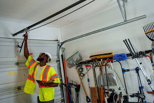 Professional Garage Door Panel Replacement technician working in Mountain View, HI